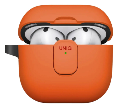 Etui na słuchawki Uniq Etui Clyde do AirPods 4 Lock Case pomarańczowy
